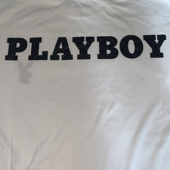 ‼️SOLD‼️White Oversized Playboy T-shirt - Picture 5 of 5